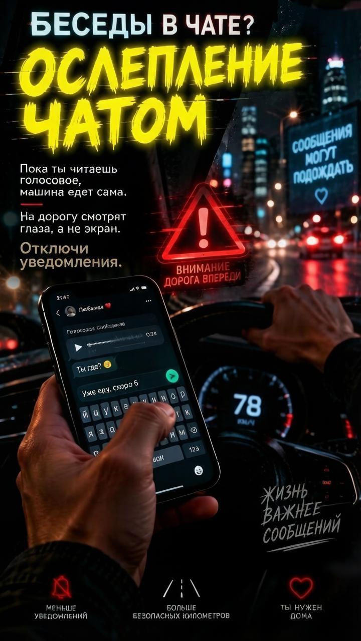 Разговор по телефону за рулем может стоить жизни